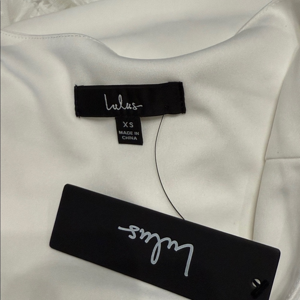LULUS BRAND NEW Elegant White Wrap Dress - Picture 7 of 7